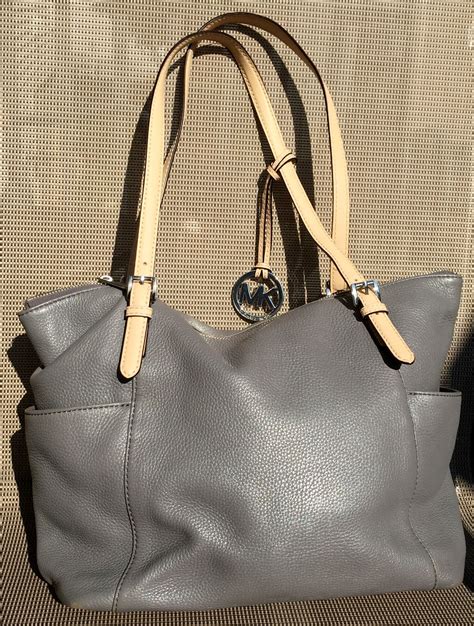 michael kors leather tote heap|Michael Kors soft leather tote.